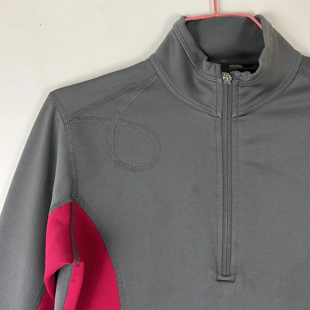 GoLite pullover Sweatshirt jacket with 1/2 zip in gray and maroon XS - Picture 2 of 9
